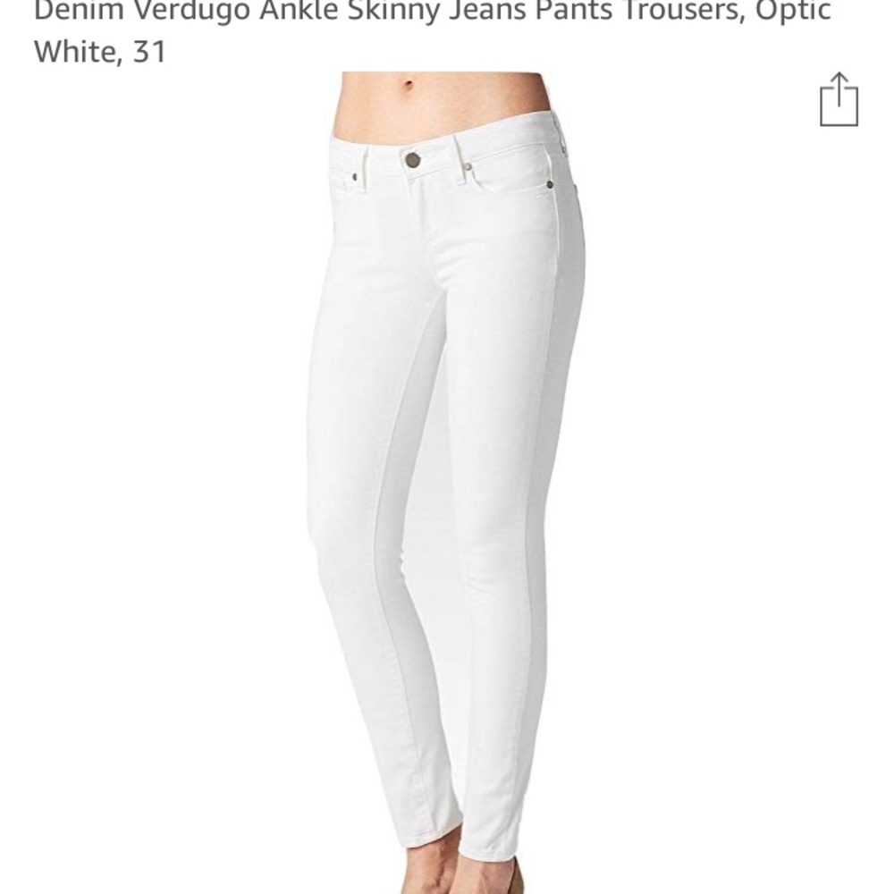 Paige Verdugo Ankle white jeans size 30, EUC